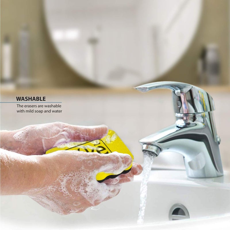 Deke Home - 5 Pack Magnetic White Board Eraser. Rectangular Magnetic Dry Erasers for White Boards. Erase Markers, Ideal for Kids, Home, School, Office, 4 Colors. Whiteboard Eraser. - Image 5